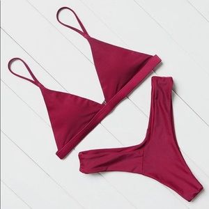Wine colored sexy triangle bikini (NEVER WORN)